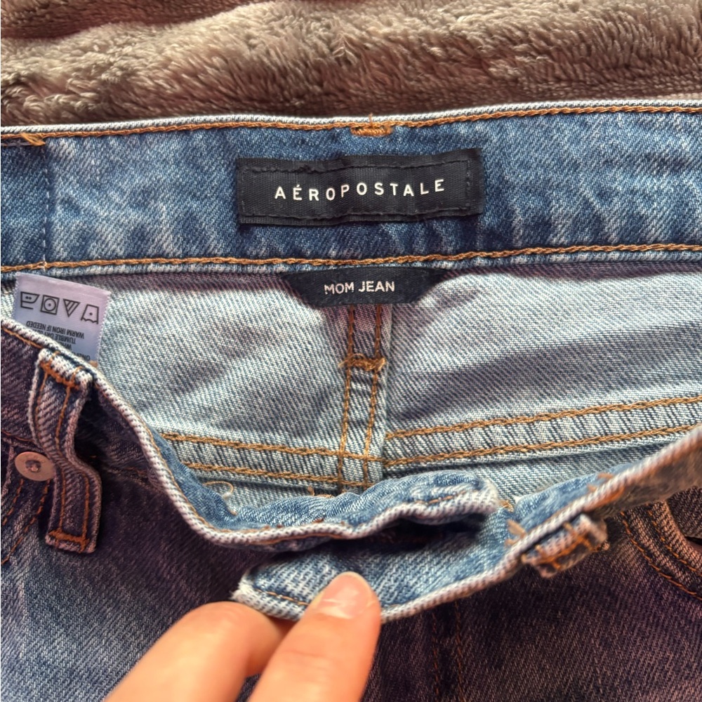 Aeropostale Women's Blue Mom Jeans